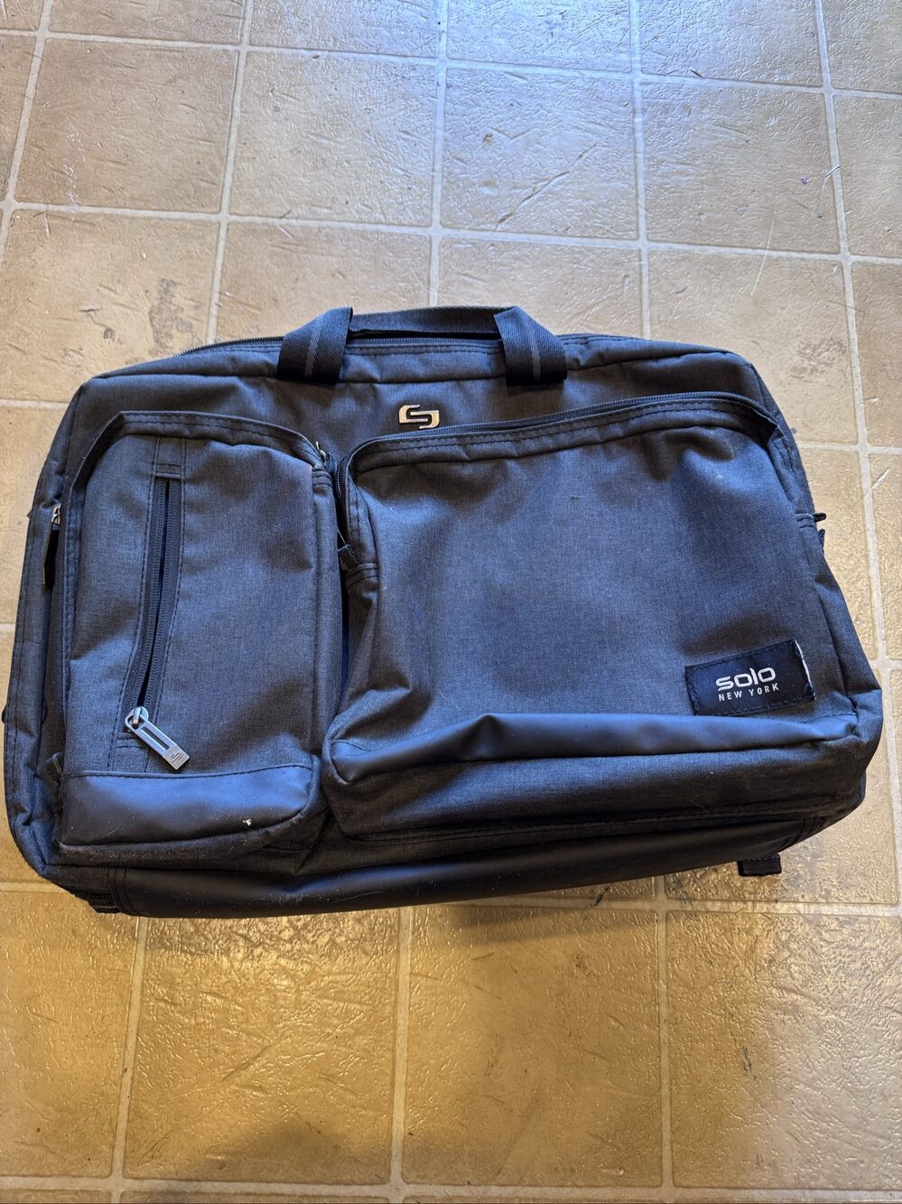 Solo New York Duane 15.6" Hybrid Backpack Briefcase - Gray